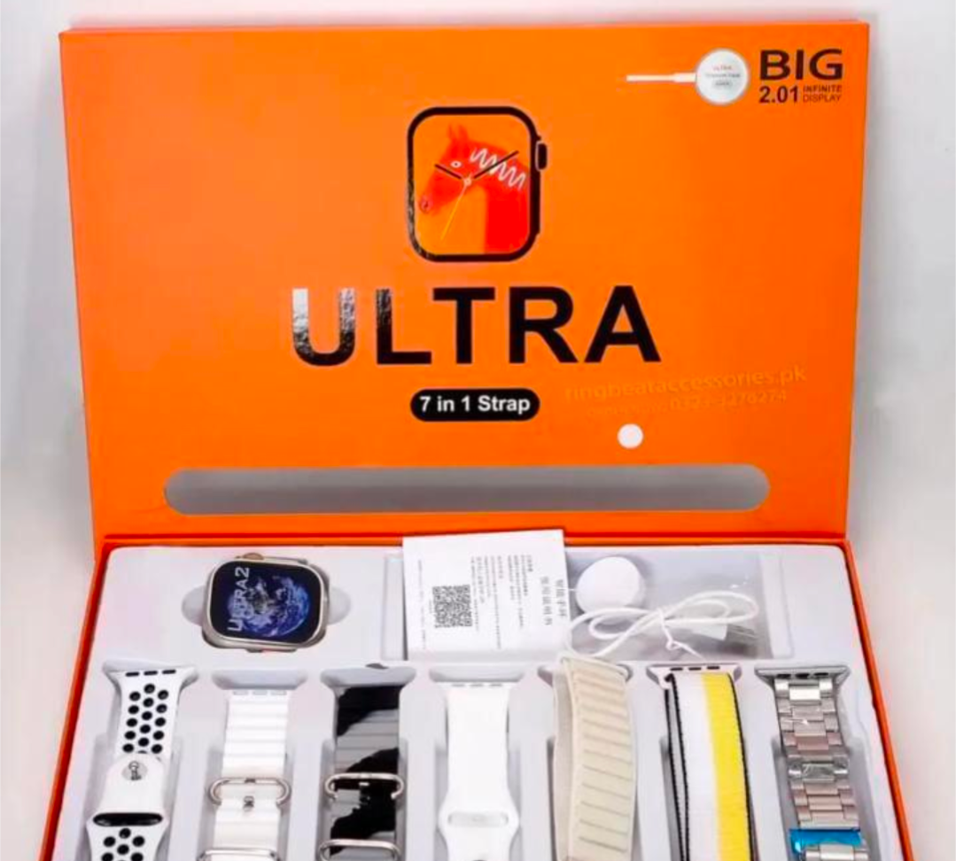 Ultra Smart Watch 7 in 1 Strap Multicolor