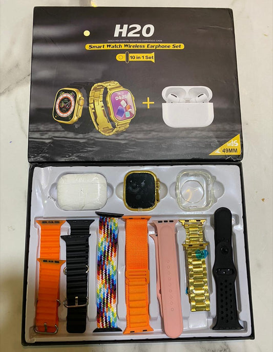 Bluetooth Smart Watch with Wireless Earphones 49MM Multicolor