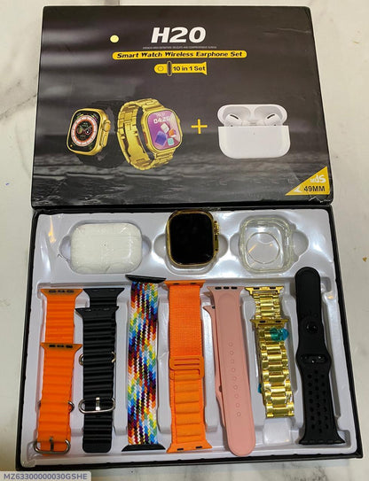 Bluetooth Smart Watch with Wireless Earphones 49MM Multicolor