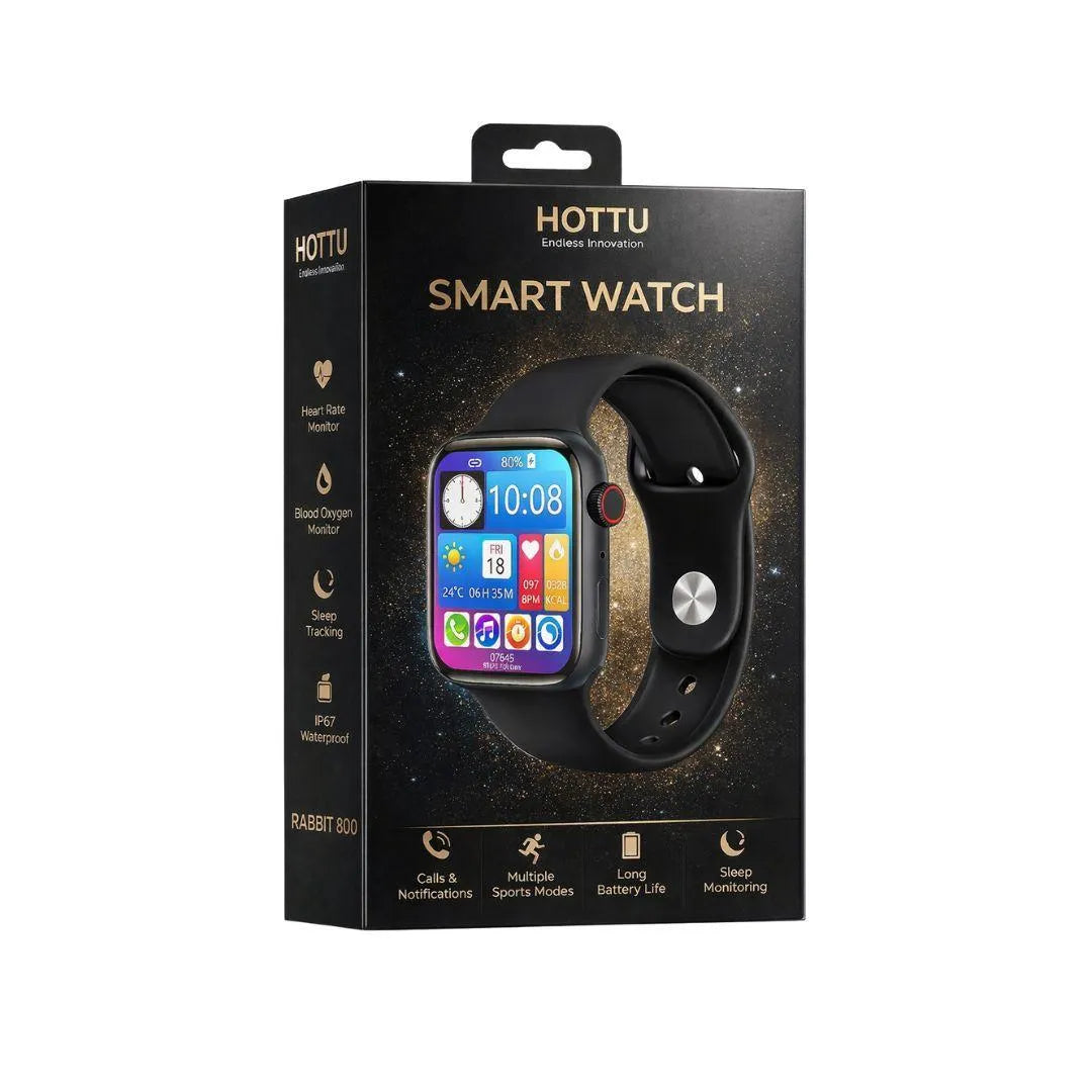 Rabbit DT800 Smart Watch with Health and Fitness Tracking - 1 Pcs