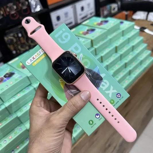 LAXASFIT i9 Pro Max Smart Watch Mustard ABS Long Battery