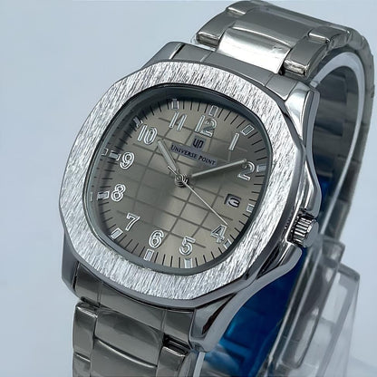 Men's Stainless Steel Analogue Watch with Date Display