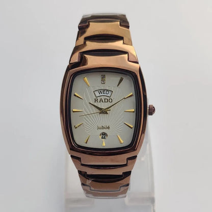 Stainless Steel Analog Watch for Men Women Rose Gold