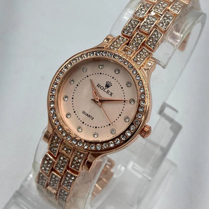 Rose Gold Crystal Ladies Quartz Watch