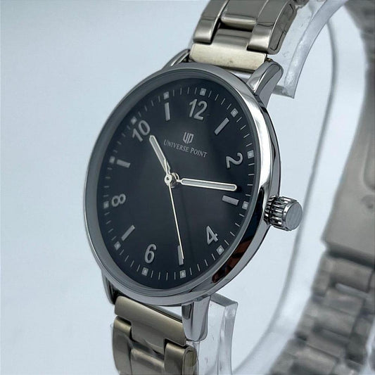 Women Stainless Steel Analog Watch Black Dial