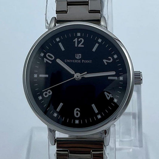 Women Stainless Steel Analog Watch Black Dial